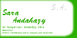 sara andahazy business card
